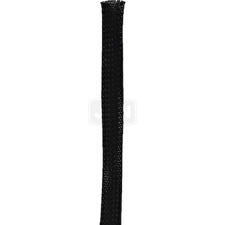 Aftermarket Braided Cable Sleeve, 1/2 in Inside Dia., Polyethylene Terephthalate, Black 605-31002-25-JN